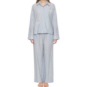 Sea New York Sheep PJ Pajama Set Women XS in Light Blue